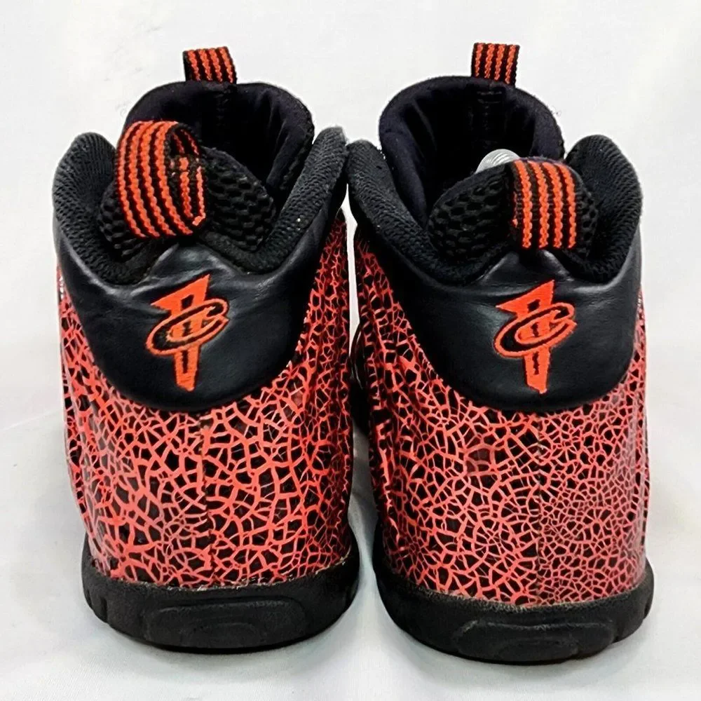 Nike Little Posite One Premium‎ Black Bright Crimson Red Shoe 644791-012 Size 6Y